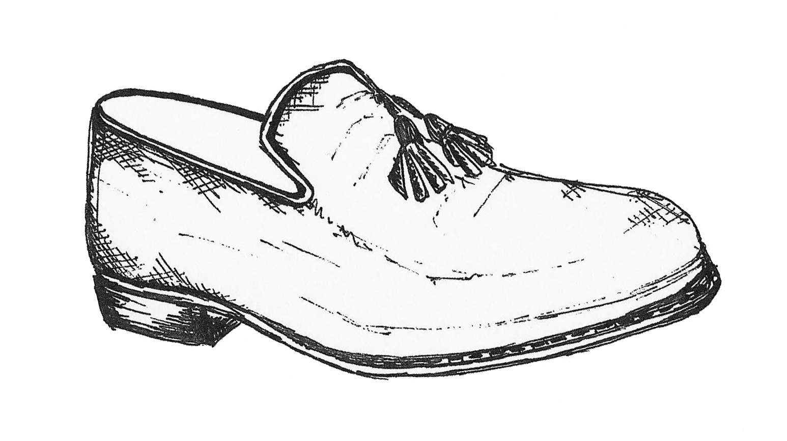 szkic butów męskich - Loafersy